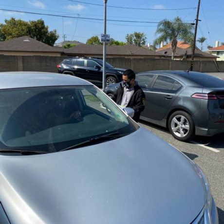 Man next to car